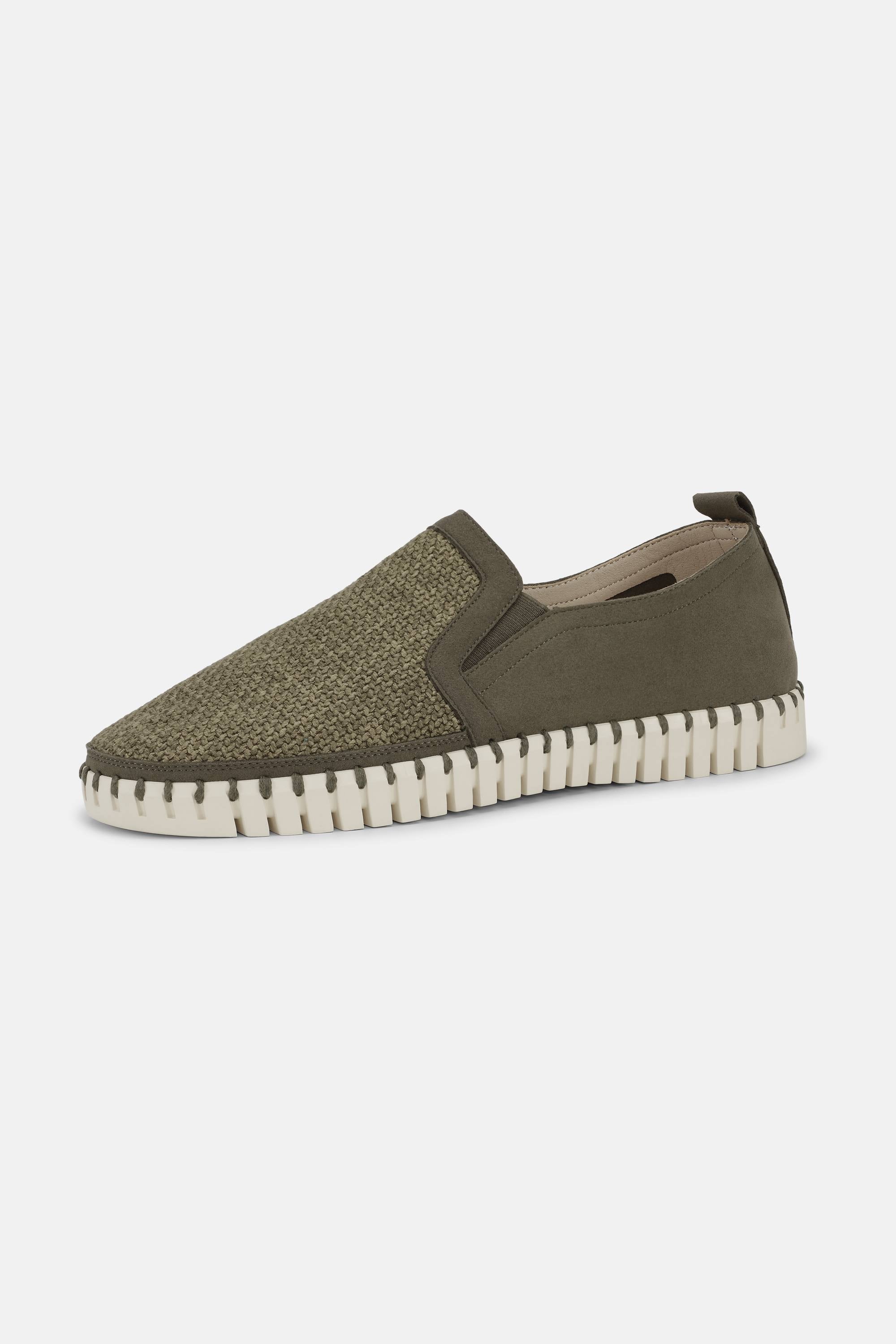 Komfortable Herresko - Deep Olive Pearled Ivory